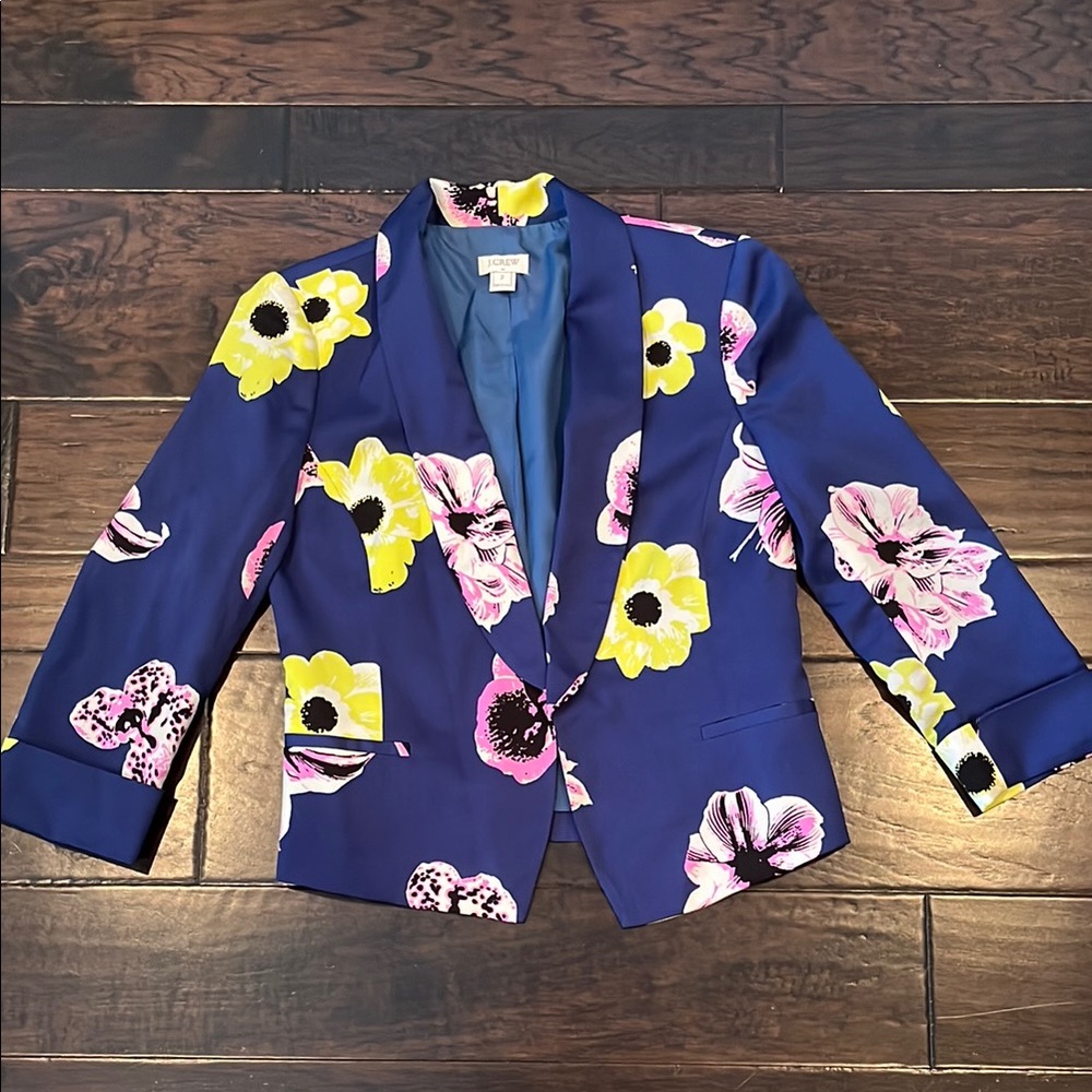 J. CREW Jacket; Size 2, Open Front, Fully lined